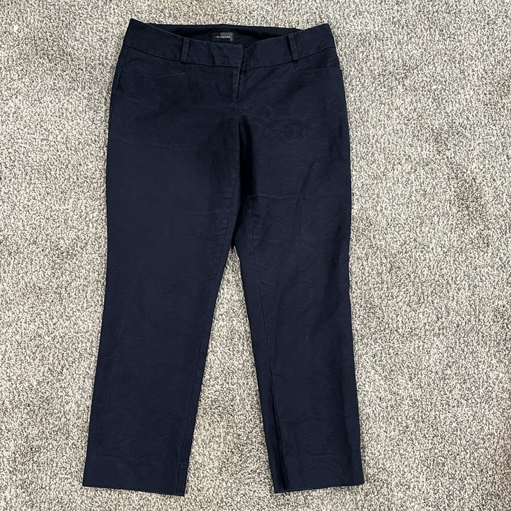 The Limited Women’s Navy Blue Decorative Business Casual Anke Pants-size 8